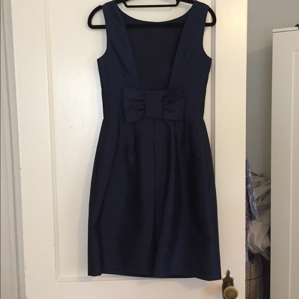Alfred Sung Backless Dress w Bow in Midnight